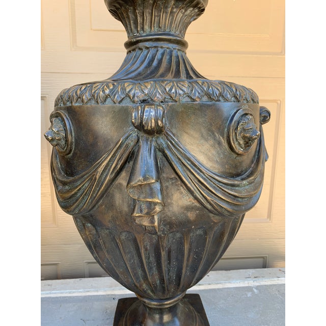 20th Century Monumental Neoclassical Covered Urns Attributed to Maitland Smith, Pair For Sale - Image 9 of 14