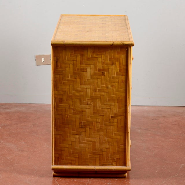 Vintage Bamboo Chest of Drawers, 1970s For Sale - Image 6 of 9