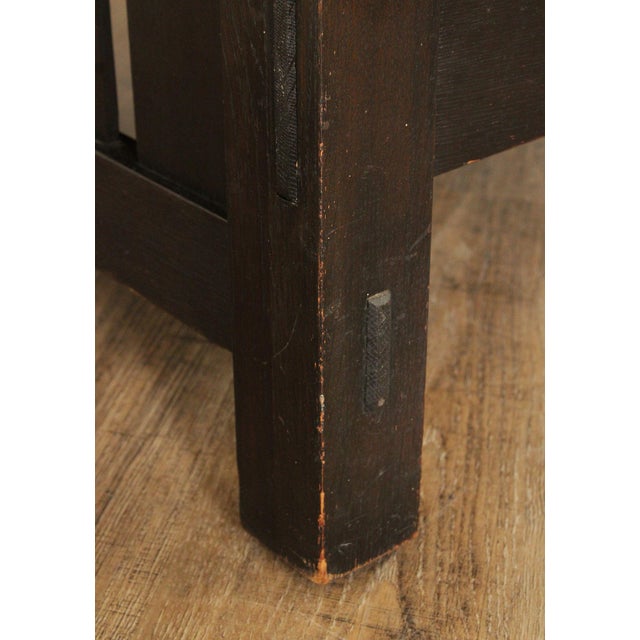 L & JG Stickley Antique Mission Oak and Leather Morris Chair For Sale In Philadelphia - Image 6 of 18
