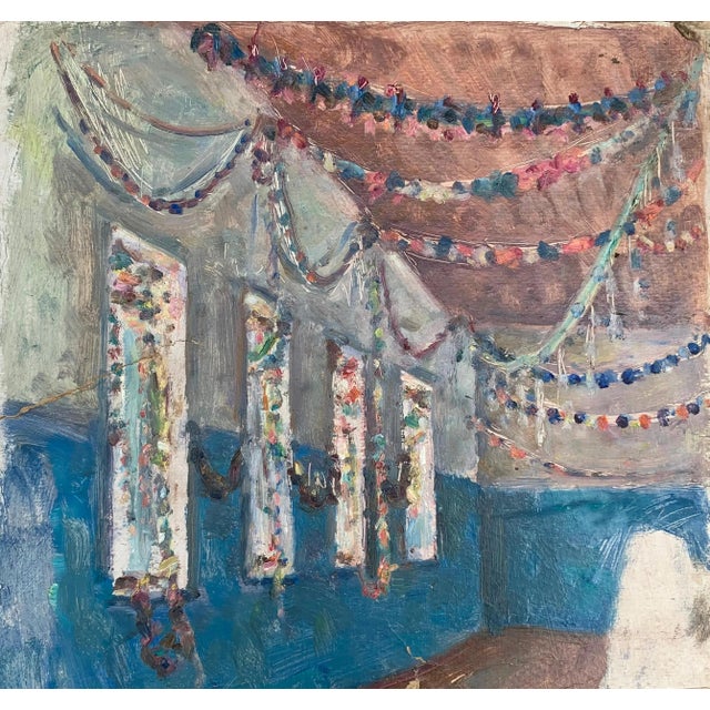 Family Holidays Oil Painting, Ukrainian Artist, 1960s For Sale
