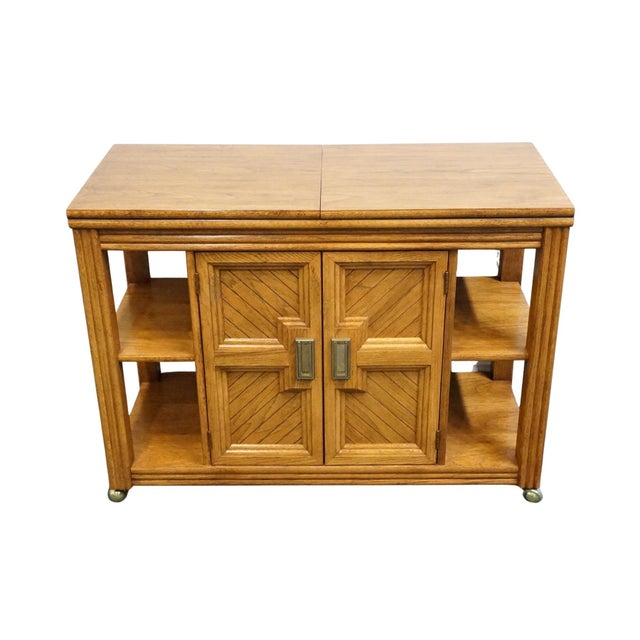 Contemporary Thomasville Furniture Sundance Collection Contemporary Mediterranean 84" Flip-Top Server Buffet 42821-510 For Sale - Image 3 of 16