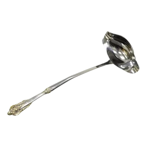 Antique Victorian Style Silver Plated Gold Repousse Ladle Serving Spoon