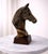 Modern Antique Brass Finish Metal Horse Bust Sculpture For Sale - Image 3 of 9