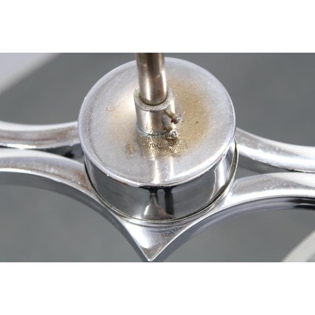 Glass Chrome and Glass Chandelier attributed to Napako, Former Czechoslovakia, 1950s For Sale - Image 7 of 14