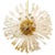 Metal 1960s Golden Venetian Glass Dandelion Chandeliers - a Pair For Sale - Image 7 of 8
