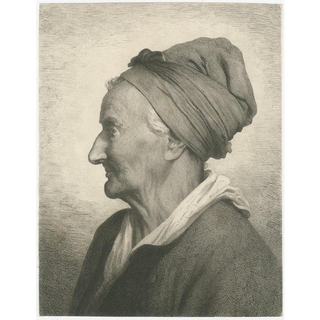 Joel Ballin, Bust of a 75-Year-Woman, 1850, Etching For Sale - Image 3 of 12