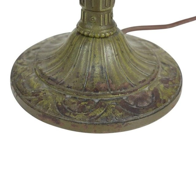 Arts & Crafts Arts & Crafts Phoenix Scenic Reverse Painted Table Lamp Signed a & R C1920 For Sale - Image 3 of 11