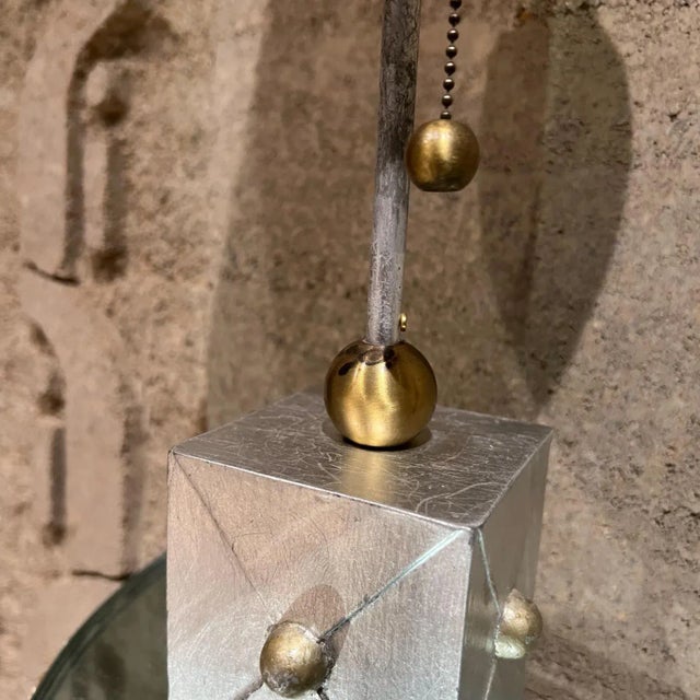 Metal Pair French Table Lamps in Style of Maison Le Dauphin, Brass Hollywood Regency For Sale - Image 7 of 15