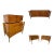 Mid-Century Swedish Modern William Hinn Sculptural Walnut 4-Piece Bedroom Set For Sale