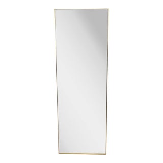 Pottery Barn Stowe Brass/Gold Standing Mirror For Sale