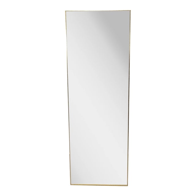 Pottery Barn Stowe Brass/Gold Standing Mirror For Sale
