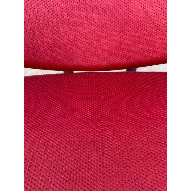 MCM Corona Chair by Poul M. Volther Newly Reupholstered in Embossed Red Leather For Sale - Image 9 of 9