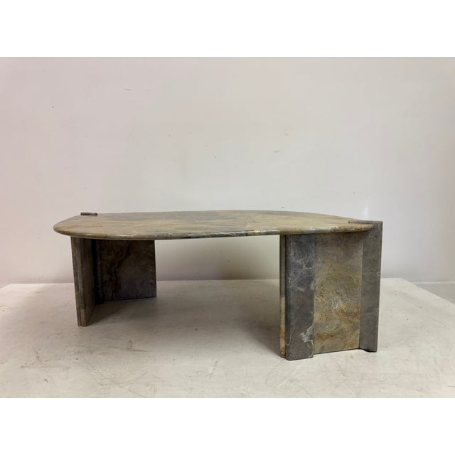Eye Shaped Marble Coffee Table, 1980s For Sale - Image 3 of 13