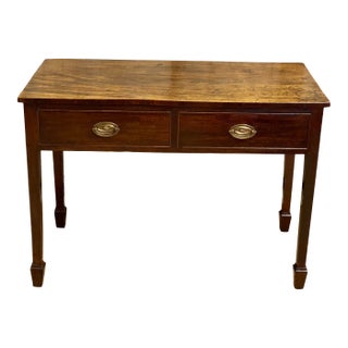 Circa 1820 English 2 Drawer Table For Sale