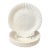 Wedgwood Moonstone Shell Bone White Luncheon Plates Set of 6. 9" For Sale