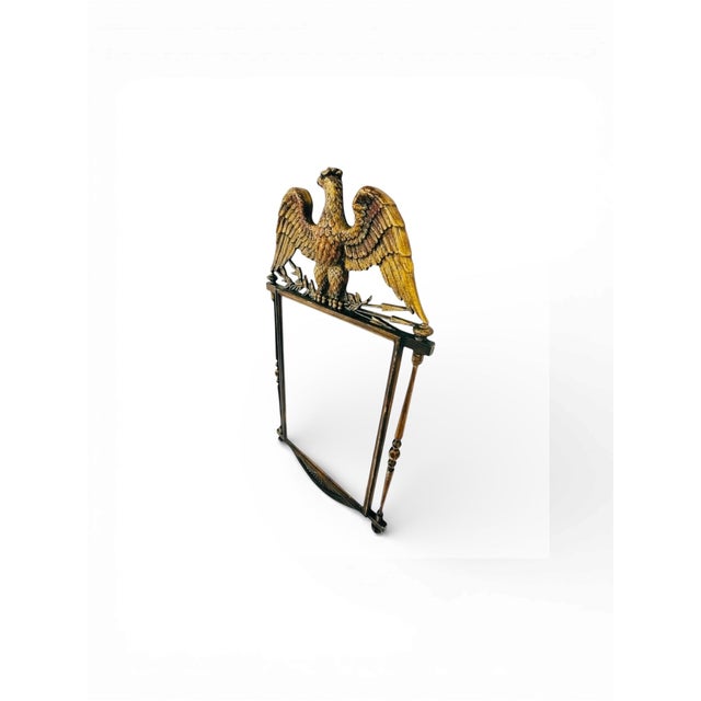 Gold Rare Grand Scale 43" Mid-Century American Federal Eagle Mirror by Burwood For Sale - Image 8 of 18