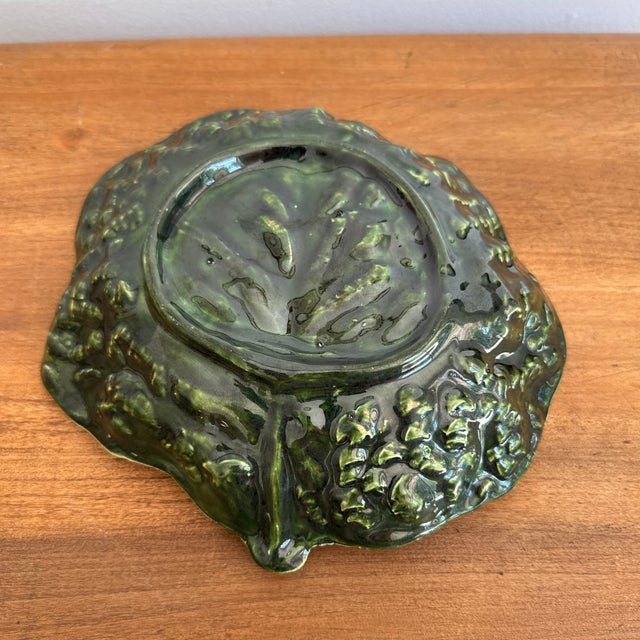 Vintage Dark Green Cabbage Bowl For Sale - Image 6 of 7