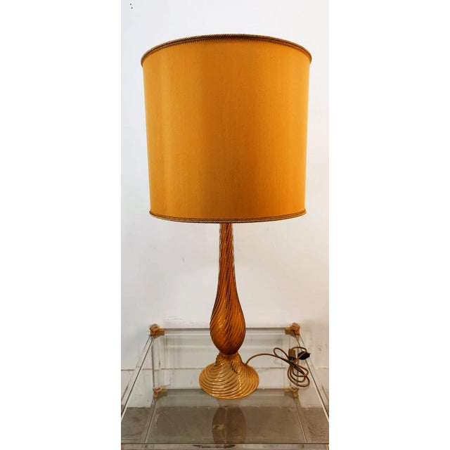 Golden Murano Light with Lampshade For Sale - Image 4 of 18