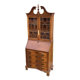 Mid 20th Century Federalist Americana Secretary Desk & Hutch For Sale
