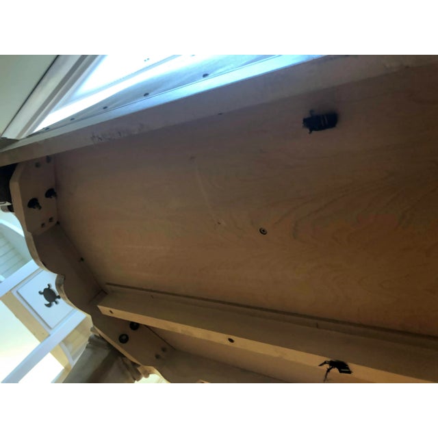 American Drew Mirage Leg Sideboard With Antique Emperador Marble Top For Sale - Image 10 of 13