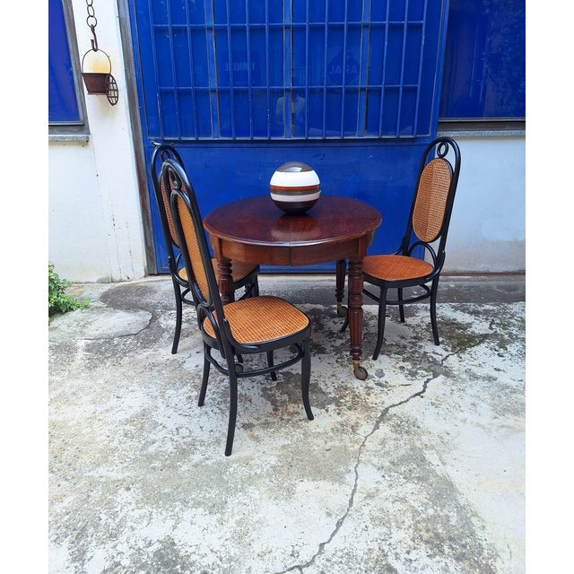 Brown Extendable English Mahogany Table with Casters, England, 1890s For Sale - Image 8 of 15