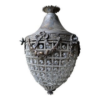 Vintage 1970s French Accent Pendant Chandelier For Sale