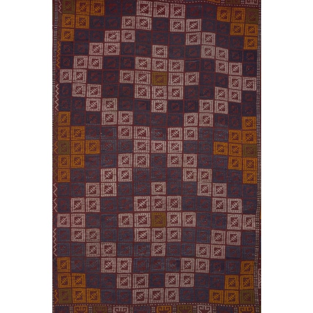 1960s Vintage Colorful Turkish Jajim Kilim Rug 4'6'' X 6'8'' For Sale In Philadelphia - Image 6 of 13