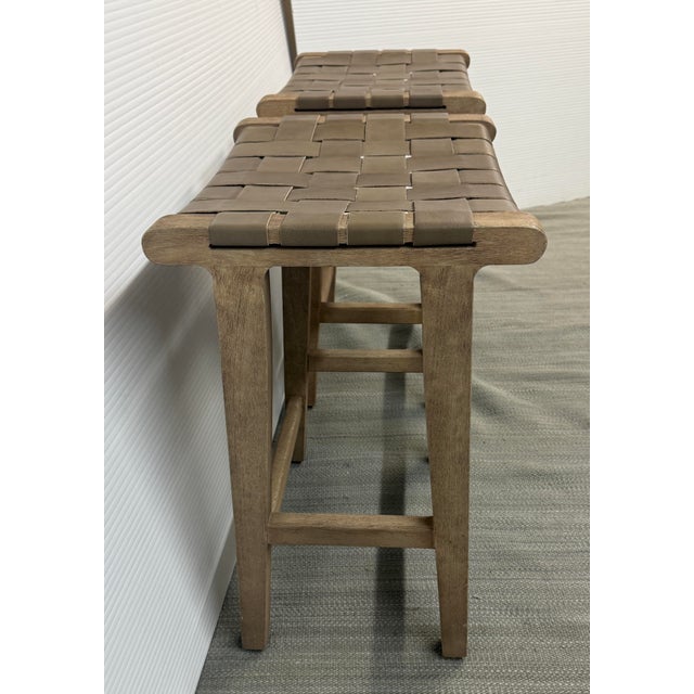 2020s Pottery Barn Fenton Counter Stools, Pair For Sale - Image 5 of 12