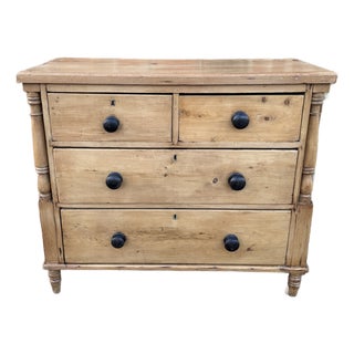 19th Century 2 Over 2 Pine Chest of Drawers For Sale