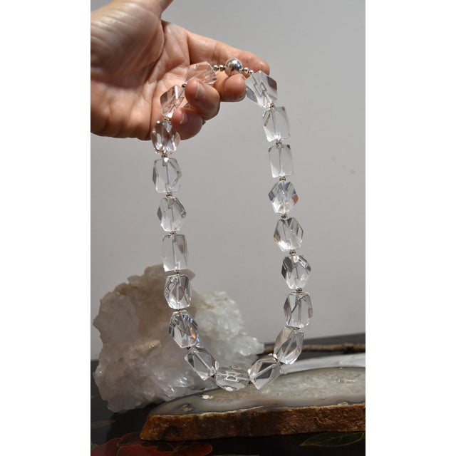 Sterling Silver Paola Valentini Rock Crystal Chunky Nugget Necklace For Sale - Image 12 of 18