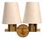 Hans-Agne Jakobsson, Double Arm Wall Sconce, Brass, Sweden, 1960s For Sale