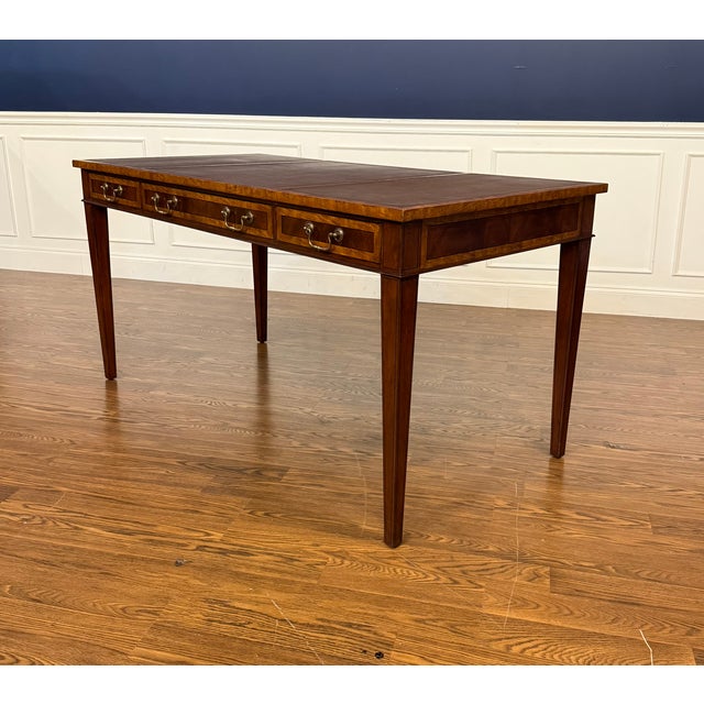 Hepplewhite Writing Desk by Leighton Hall - Showroom Sample For Sale - Image 11 of 11