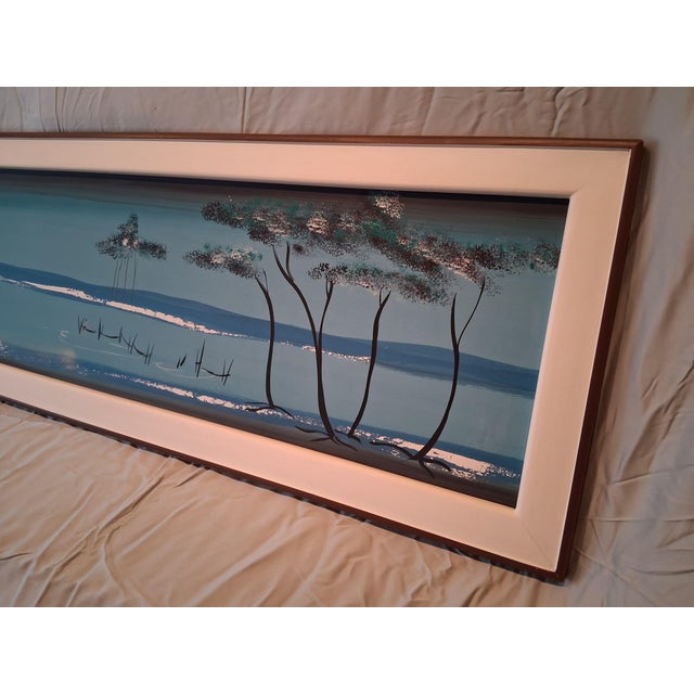 Mid Century Modern Carlo of Hollywood Hand Painted Scenery Painting For Sale - Image 12 of 15