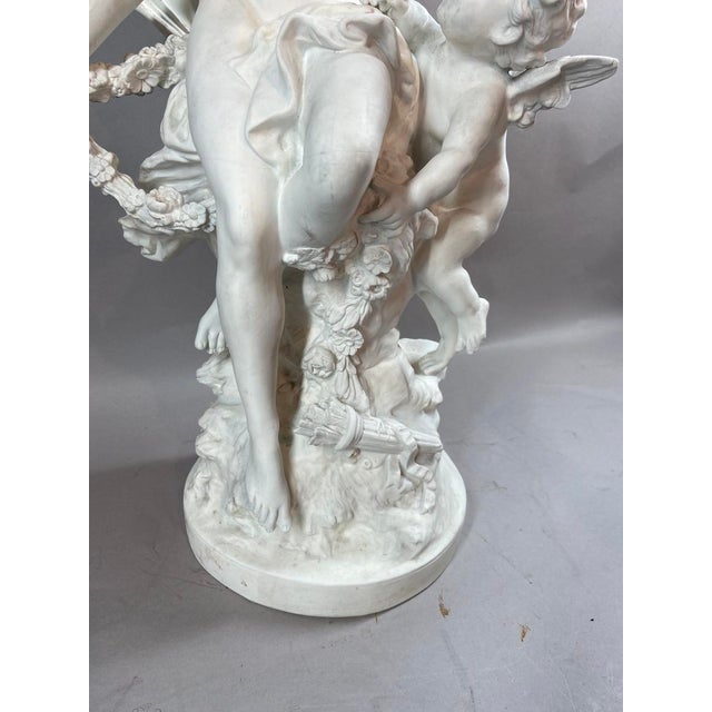 19th Century 19c Moreau Sèvres White Neoclass Porcelain Statue For Sale - Image 5 of 18