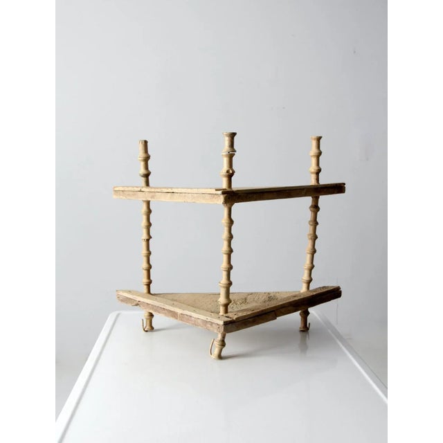 Antique Victorian Spool Folk Art Stand For Sale - Image 6 of 11