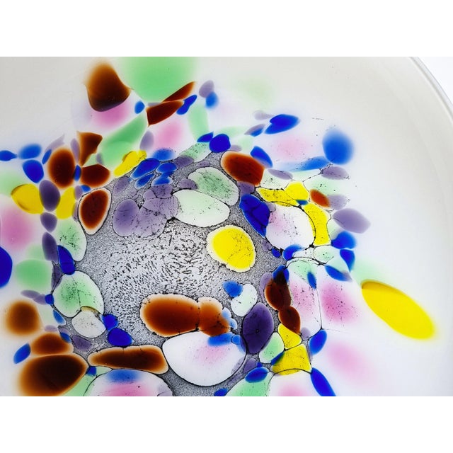 Vintage Glass Bowl in Opal Glass by Hans Jürgen Richartz, 1980s For Sale - Image 6 of 9