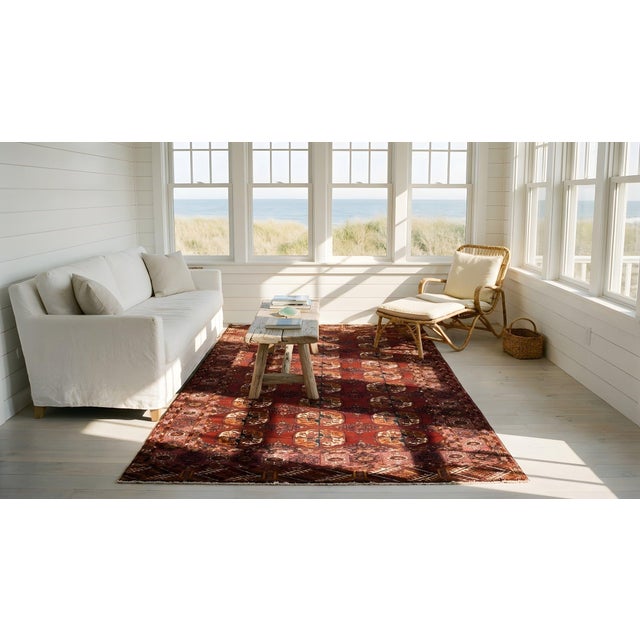 Antique Russian Tekke Turkman Rug For Sale - Image 10 of 12