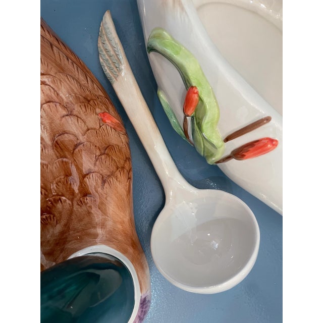 1992 Rcpc Porcelain Mallard Duck Tureen With Ladle For Sale In New Orleans - Image 6 of 9