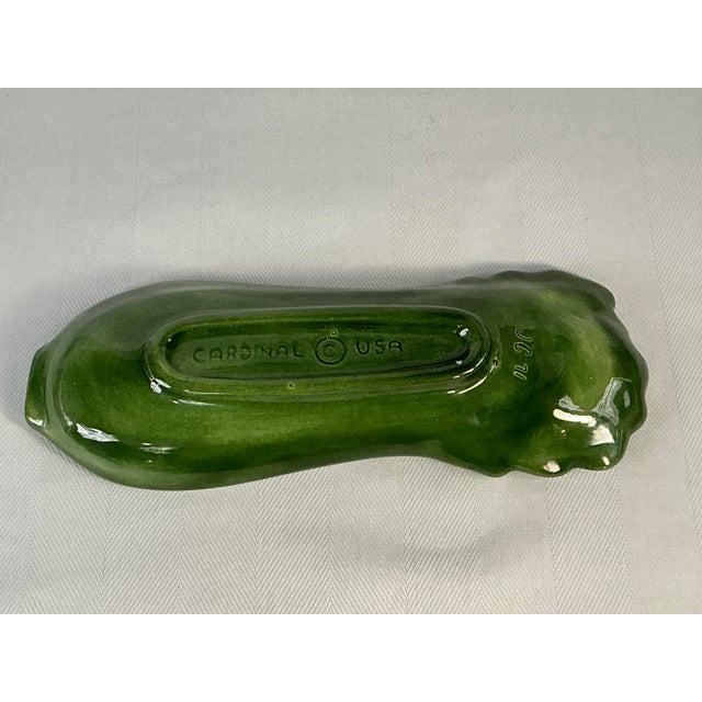 1970s Vintage Cardinal Usa Ceramic Celery Dish Signed For Sale - Image 5 of 9