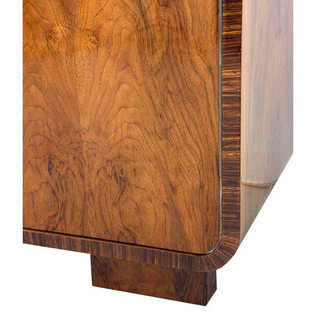 Art Deco Walnut Two-Door Wardrobe, 1930s For Sale - Image 9 of 10