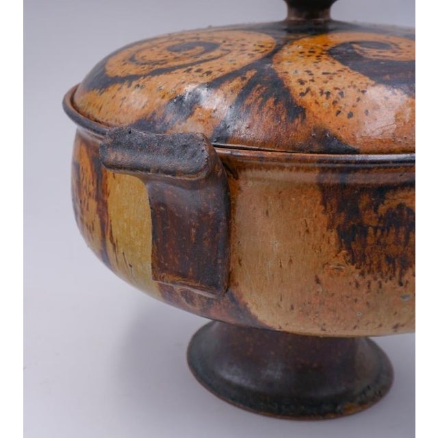 Ceramic Mid 20th Century Joel Edwards Large Footed Tureen For Sale - Image 7 of 11