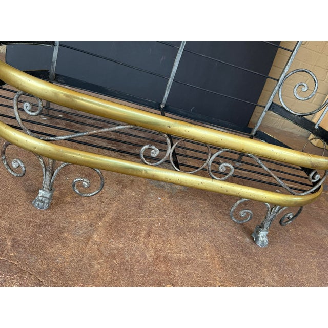 French Boulangerie Stand or Baker's Rack of Wrought Iron and Brass For Sale - Image 12 of 12