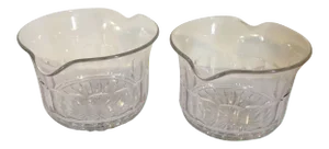 19th Century Anglo Irish English Regency Cut Glass Crystal Wine Rinsers - A Pair