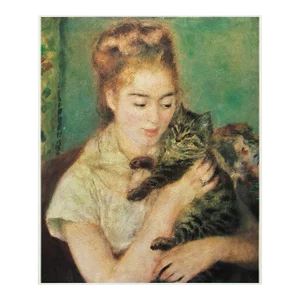 1977 After Auguste Renoir "Woman With a Cat", Large Full-Color Print