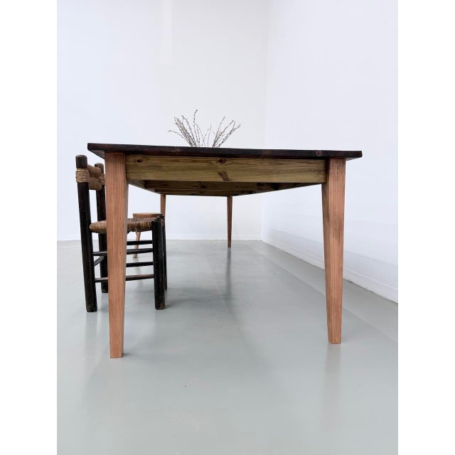 Vintage Farmhouse Table in Pine, 1950s For Sale - Image 10 of 18
