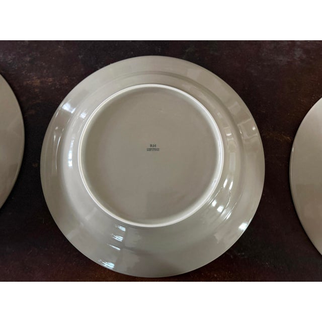 Vintage Restoration Hardware Chinese Porcelain Grand-Rimmed Pasta Bowls Set of 6 For Sale - Image 14 of 16
