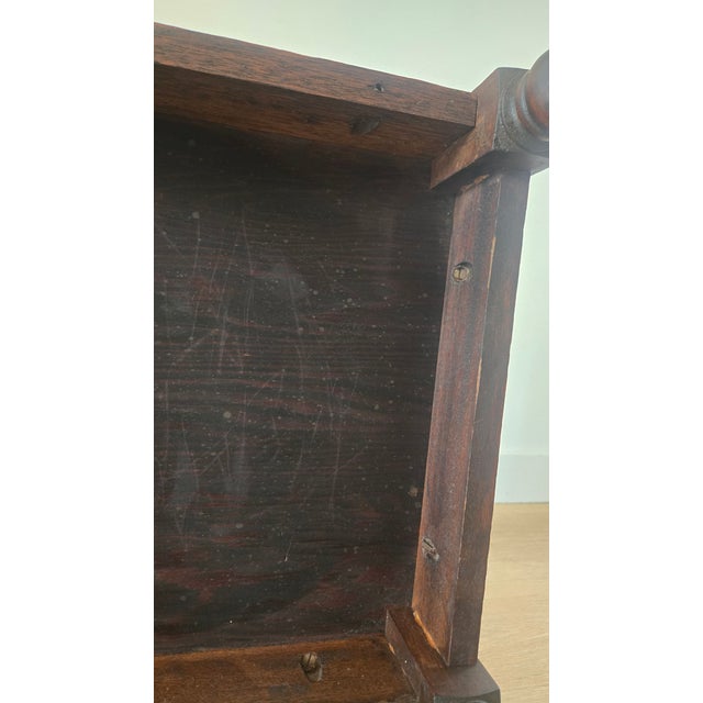 Rare Taylor Tile Side Table | Antique California Arts & Crafts | Antique Oak For Sale - Image 10 of 10