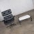 Post-Modern White Laminate & Metal Low Coffee Table or End Table on Casters Style Brian Kane For Sale - Image 9 of 11