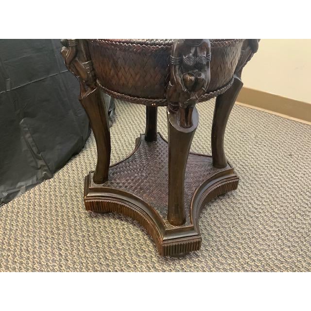 Wood Mid 20th Century Ernest Hemingingway African Queen Collectors Accent Table For Sale - Image 7 of 17
