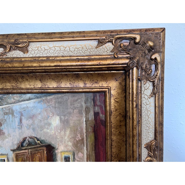 Impressionist M. Vidiella (Europe 20th Century) Oil Painting on Canvas, Genre Scene, Framed For Sale - Image 3 of 12